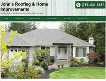 Tablet Screenshot of john-roofing-home-improvements.com